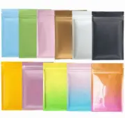 100PCs Resealable Smell-Proof Mylar Foil Bags Zip Lock Pounch Food Storage Bags