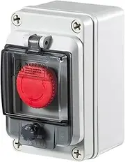 HAODEE Emergency Stop Control Box Outdoors Button Switch Cassette Tape Protect Shield Waterproof Urgent Stop Button Control Box Ip67 (Color : 1, Size : 2NC)