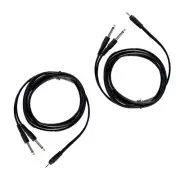 2-Pack 8ft 3.5mm Male Cable Stereo to 1/4" Male Mono Cables PA Audio DJ Cables