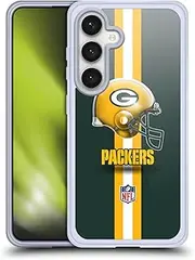 Head Case Designs Officially Licensed NFL Helmet Green Bay Packers Logo Soft Gel Case Compatible with Samsung Galaxy S24 5G