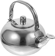 DONFAMDS Thick Stainless Steel Thermal Teapot Insulated Kettle for Home Office Travel Capacity Water Pot with Design Silver