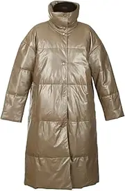 [GarmentsX] Women Mellisa Leather Puffer Long Coat