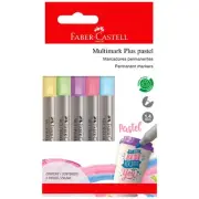 Faber-Castell Multimark Permanent Markers 5 Pack Pastel