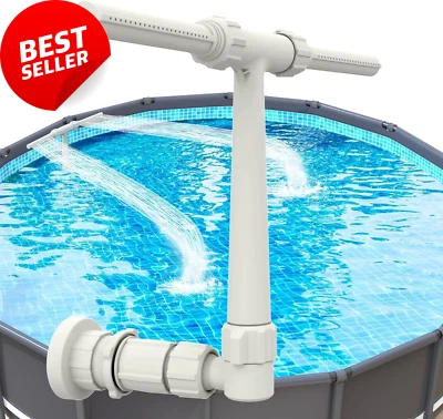 Pool Fountain, Waterfall Sprinkler, Above & In-Ground Pools, Adjustable