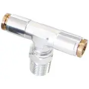 Aeroflow 1/8" NPT to 3/16" Nylon Quick Release Tee Fitting, AF124-02S