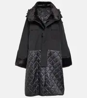 [Junya Watanabe] Junya Watanabe Quilted faux shearling-lined coat AU 10 black