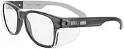 MAGID Iconic Y50 Design Series Safety Glasses with Side Shields | ANSI Z87+ Performance, Scratch & Fog Resistant, Reduce Eye Strain & Fatigue, Cloth Case Included, 1 Pair, Clear Lens, 1