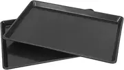 Alipis Bird Cage Tray Black Replacement Dog Crate Pan, Bunny Cage Bottom Tray Plastic Small Animals Cage Tray for Pet, 2Pcs