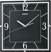 Seiko Lanvin Non Ticking Wall Clock, Black, 11 Inch