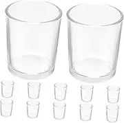 VILLFUL 12pcs Mini Glass Goblets for Wine Tasting Drinking Glasses for Parties Gatherings Easy to Clean Ergonomic Design for Secure Grip for Beer Wine