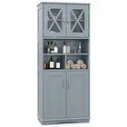 Tall Bathroom Cabinet Large Floor Storage Kitchen Cupboard Pantry Sideboard
