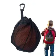 Basketball Mesh Net Bag Soccer Ball Volleyball Carry Drawstring Storage Pouch