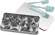 Cookie Molds | 30X Donut Mold,Stainless Steel Pastry Maker Dessert Moulds Dishwasher Safe for Birthday Snack Wedding School Gatherings Holiday Festival Home Bakery