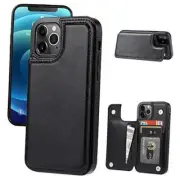Wallet Case Compatible with iPhone 12 Pro/12,Slim Protective case with Black