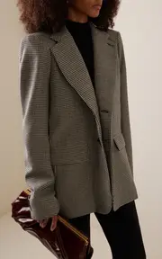 [Marie Adam-Leenaerdt] Structured Checked Wool Blazer