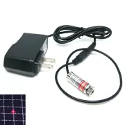 1230 Focusable 650nm 5mw Red Laser Diode Module w Focus Dot Heads 5V Adapter