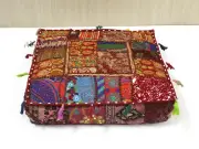 16X16X5" Square Patchwork Floor Decorative Cushion Cover Unfilled Pillows