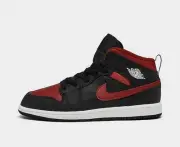Size 1.5y- Air Jordan Retro 1 Mid Red Black Preschool Authentic 2024 - Brand New