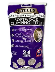 Catlux Odour Control Softwood Cat Clumping Litter 24L