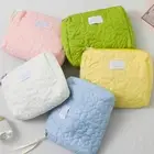 Cream Colored Cloud Makeup Bag Hands in Hand to Carry Makeup Storage Bag W9 P4D9