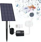 Solar Powered Oxygenator Oxygen Aerator Air Pump Fish Tank Pond Aquarium Garden