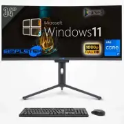 Aio All IN One I7 34 " Curved FHD Win11 16gb 480gb Computer Editing PC Gaming_