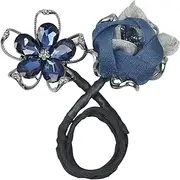 Vaveren Hair Bun Maker Bun Clip Crown Hairstyle Shaper Round Bun Hair Ties Hair Bun Donut Maker Lazy Hair Curler Bun for Girls Woman, Blue