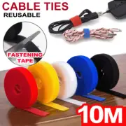 Hook & Loop Reusable Fastening Nylon Cable Magic Ties Wire Cord Straps Organizer