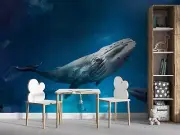 3D Whale Sea Life Watercolor Wallpaper Wall Murals Removable Wallpaper