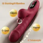 Rabbit Sucking Vibrator Thrusting Heating G Spot Clitoris Stimulator USB Sex Toy