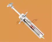 1PCS Stainless steel Glass Syringes Glass Sampler Lab 5cc Glassware 5ml