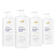 Dove Shampoo Intensive Repair, for Damaged Hair with Amino Serum 4 Pack 28 Fl Oz