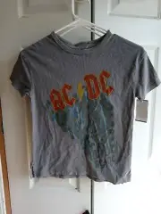 Junk Food Youth AC/DC Trail Short Sleeve T-Shirt - Gray Medium