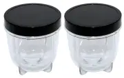 Blendin Short Cup with Stay Fresh Jar Lid Compatible with Original Magic Bull...