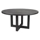 Cafe Lighting & Living Leeton Round Dining Table (Black) - 1.5m