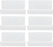 Zerodis Acrylic Record Holder, CD Display Shelf, Elegant Acrylic Floating Wall Organizer, Clear Record Storage Rack, Efficiently Display CD Albums, or Other Items, Made with