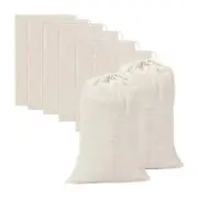20 Pieces Large Muslin Bags Cotton Drawstring Bags,Tea Brew Bags (8 X 12 Inches) white