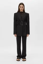 Cincture Wool Blazer in Black - CAMILLA AND MARC® C&M