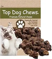 Top Dog Chews USA Dog Bone Knee Caps - 100% Natural Long Lasting Beef Chews for Dogs Perfect for Small, Medium & Large Dogs