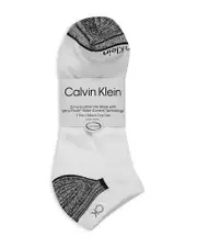Calvin Klein Microfiber Performance No Show Socks, Pack of 3