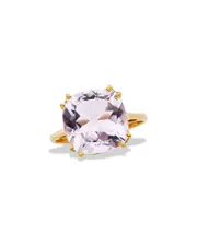 Savvy Cie 18K Over Silver 4.87 ct. tw. Pink Amethyst Statement Ring