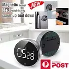Kitchen Timer Magnetic LED Digital Countdown Alarm Cooking Shower Study Clock