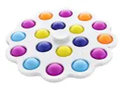 Pop Fidget Toy Spinner White 18-Button Bubble Popping Game