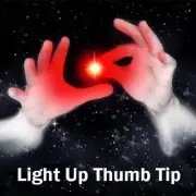 Set of 2 Magic Rubber Thumb Tip Light Up RED Flashing Close Up Real Finger Trick