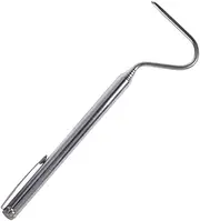 Stainless Steel Retractable Snake Hook Tool Long Tool for Reptiles Professional Snake Catcher with Duckbill Hook Head for Snake Enthusiasts and Outdoor Use