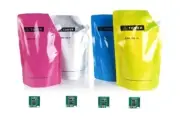 4 x COMPATIBLE BULK TONER REFILL FOR XEROX COLOR C60 / C 60 C-Y-M-K + 4 CHIPS