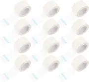 Micropore Tape 12 Rolls Transparent Tape First Aid Tape Self Adhesive Tape Bandage Tape Roll for Wound, Bandage, Sensitive Skin