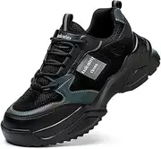 [Dajingkj] Steel Toe Sneakers for Women Work Lightweight Anti-Smashing and Anti-Puncture Safety Shoes with Reflective Stripes