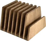 Wood File Mail Organizer 7 Slots for Home Office - Brown