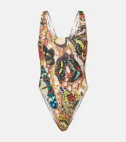 [Jean Paul Gaultier] Jean Paul Gaultier Papillon printed swimsuit AU 8 multicoloured
